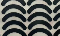 Kurve Schwarz PTFE Maus Schlittschuhen Maus Füße Abmessung 43*8*0.8mm
