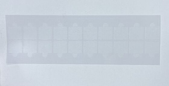 Custom Die-Cut Clear PET Protective Film with Tabs, 20-Up Peel-Off Transparent Protective Stickers for Electronic Components