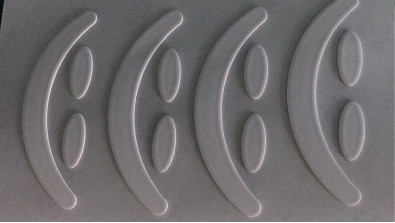 0.45mm starker Plastik gestempelschnittener PTFE Rochen Farbe in mischender Ausrüstung und in Obturateur