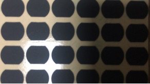 Silikonumhülltes Gewebe des Matte Black Irregular Shape Mylar-Polyester-Film-0.3mm