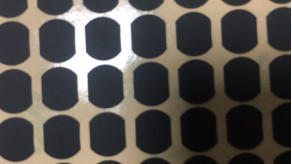 Silikonumhülltes Gewebe des Matte Black Irregular Shape Mylar-Polyester-Film-0.3mm