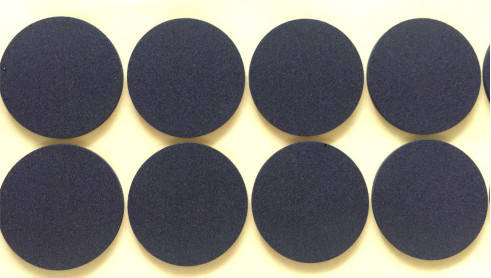 Runde schwarze kundenspezifische EVA Foam Diameter D80*1.5mm 60 Grad stark ringsum Kissen