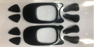 Schwarze ovale PTFE-Spiel-Maus-Schlittschuhen, 9448HK Klebstoff, hochtemperaturbeständig