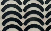 Kurve Schwarz PTFE Maus Schlittschuhen Maus Füße Abmessung 43*8*0.8mm
